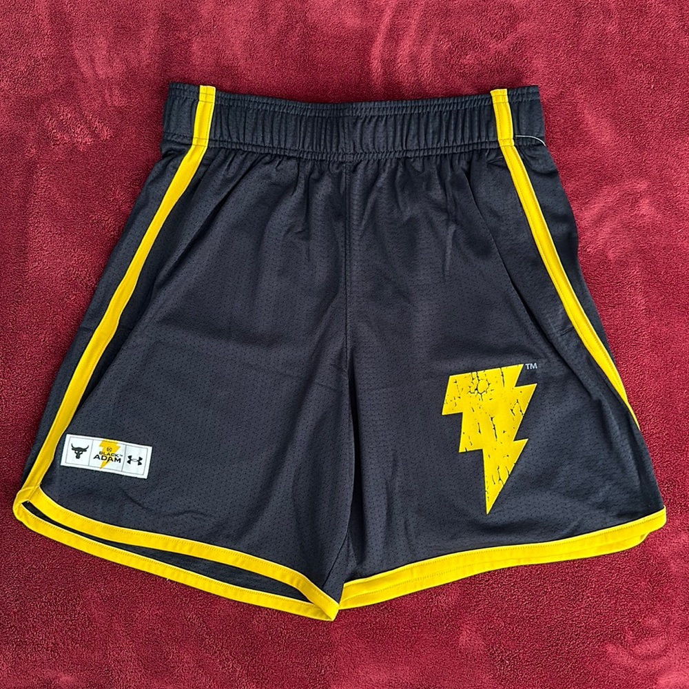 Under Armor Project Rock Black Adam shorts